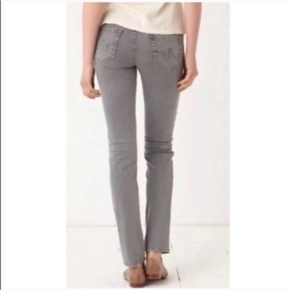 AG | Edie Skinny Straight Grey Pants Modal Midrise 27R